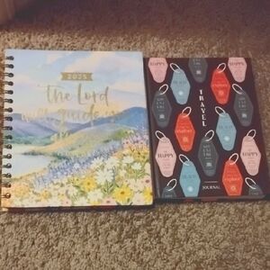 Floral Spiral Notebook and Travel Journal Set
